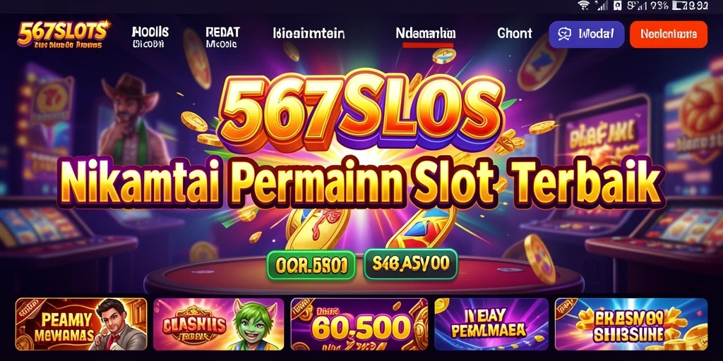 Tampilan gameplay menarik dari 567SLOTS yang menampilkan mesin slot inovatif.