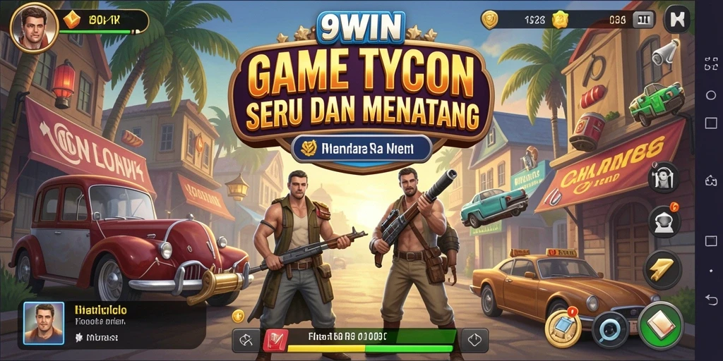 Tangkapan layar utama gameplay <strong>9WIN</strong> yang menunjukkan keseruan mengelola usaha.