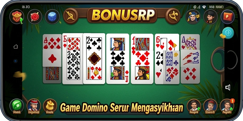 Tampilan screenshot utama BONUSRP saat pemain menikmati gameplay Domino.