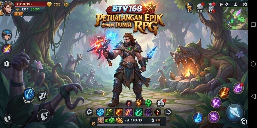 Tangkapan layar menunjukkan aksi seru dari gameplay RPG.