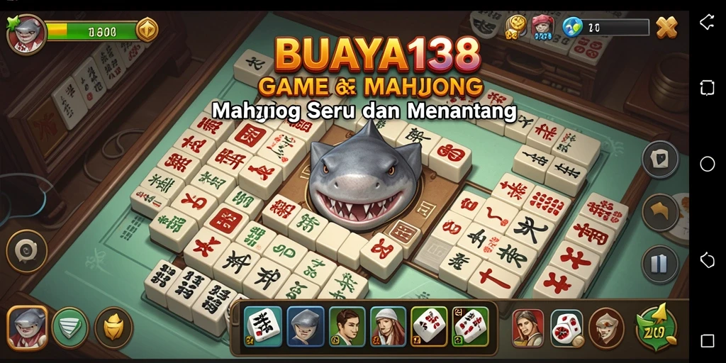 Screenshot BUAYA138 menampilkan gameplay Mahjong yang seru.