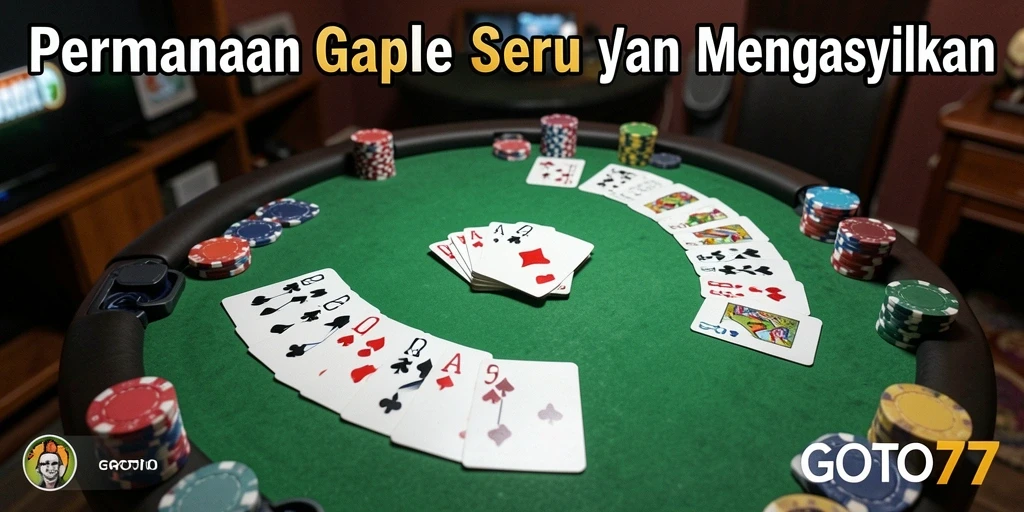 Tampilan gameplay Gaple di GOTO77 yang menarik dan interaktif.
