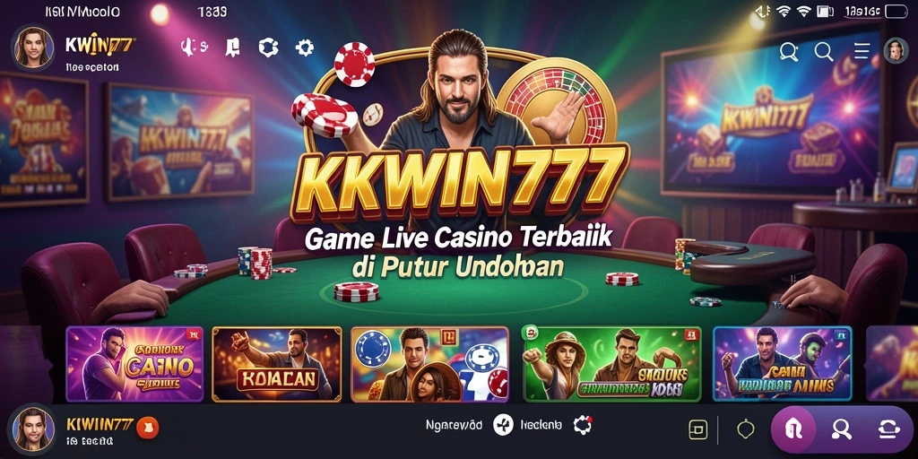 Tampilan gameplay menarik di KKWIN777 dengan dealer langsung dan permainan yang seru.