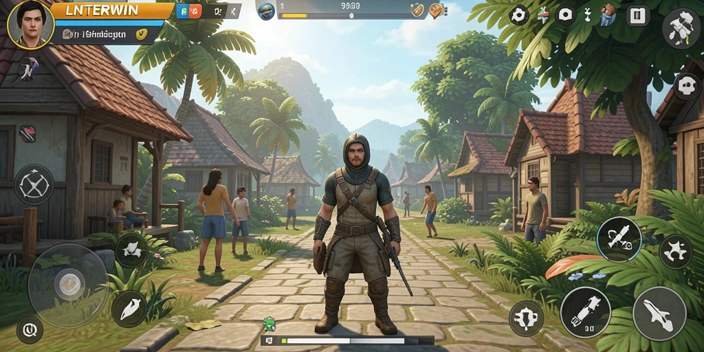 Screenshot LNTERWIN menampilkan aksi gameplay simulasi yang menarik.