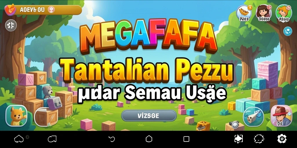 Tangkapan layar gameplay MEGAFAFA menunjukkan teka-teki yang menantang dan grafis menarik.