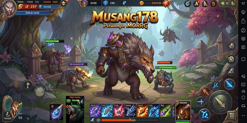 Screenshot MUSANG178 menampilkan aksi seru dalam pertarungan MMORPG.