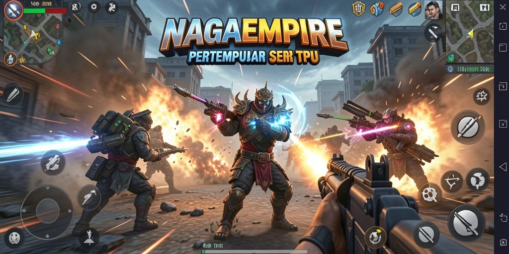 Gameplay mendebarkan NAGAEMPIRE dalam aksi pertempuran TPS.