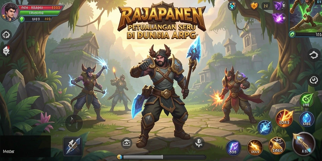 Tampilan gameplay seru dalam dunia ARPG RAJAPANEN.