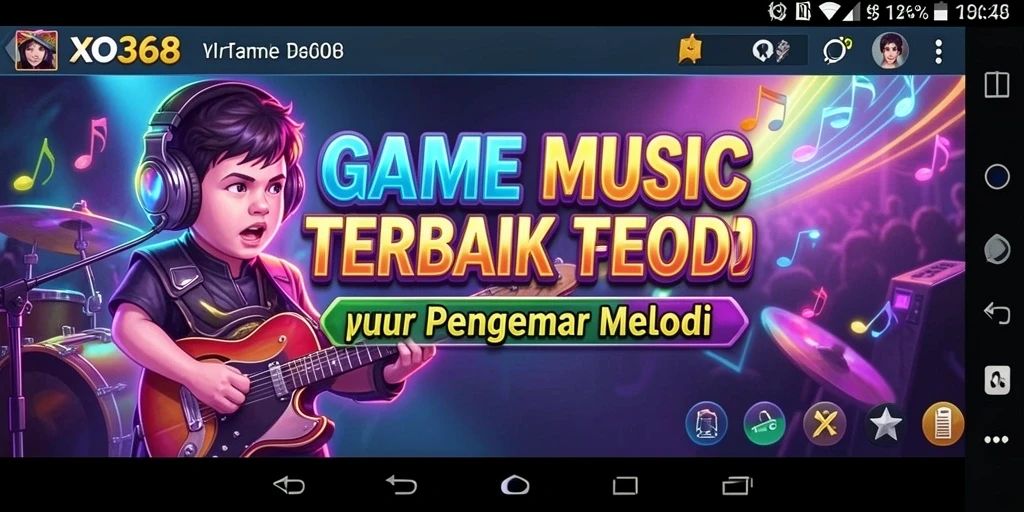 Tampilan gameplay <strong>XO368</strong> yang interaktif dan menyenangkan dengan berbagai lagu.